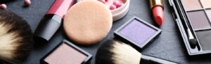A variety of cosmetic products