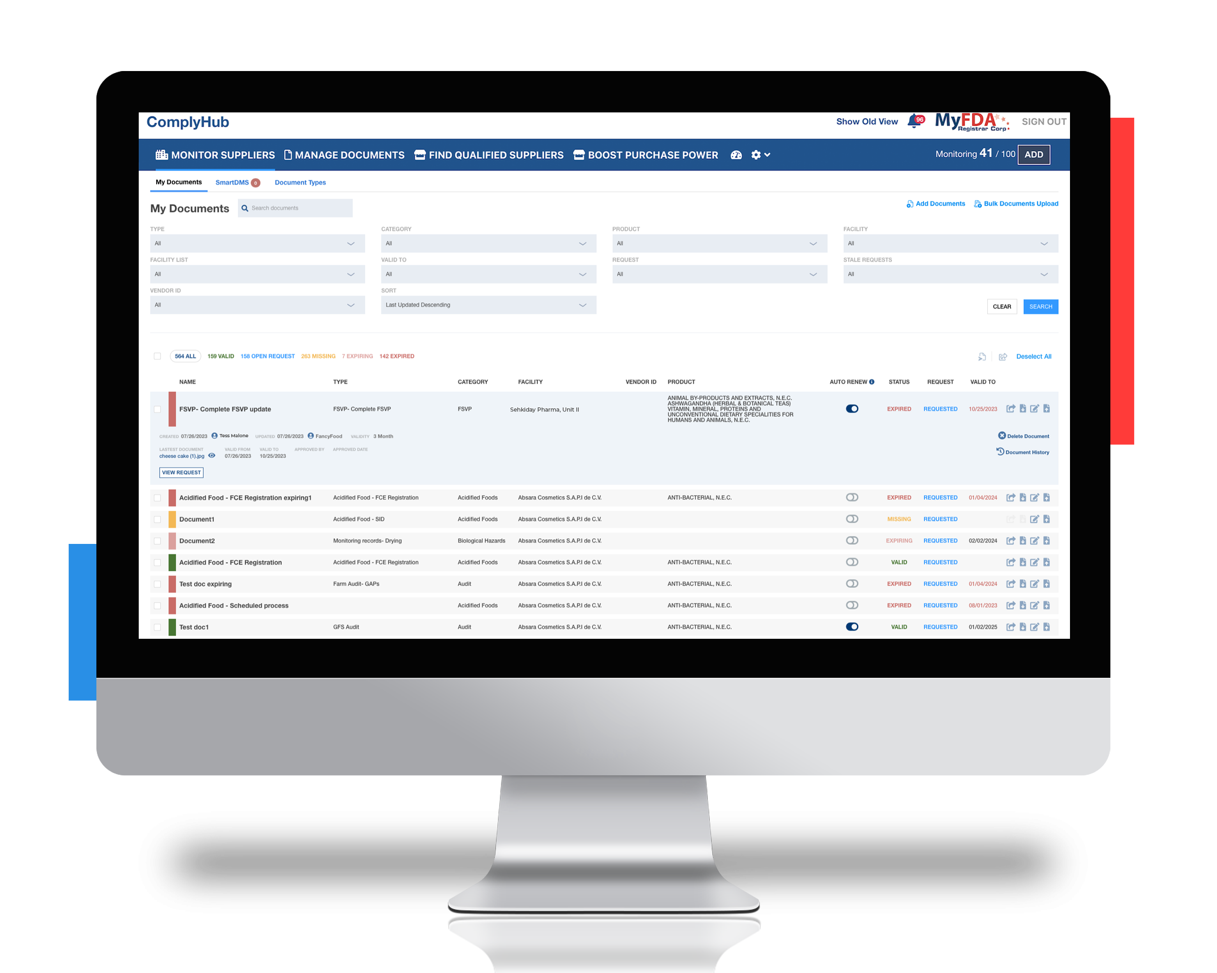 ComplyHub DMS_Blocks_Desktop Screenshot of Registrar Corp's ComplyHub